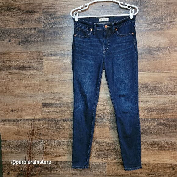 Madewell Jeans 30 Skinny 9" High Rise Larkspur Wash F8990 Tummy Control Stretch - Picture 1 of 12
